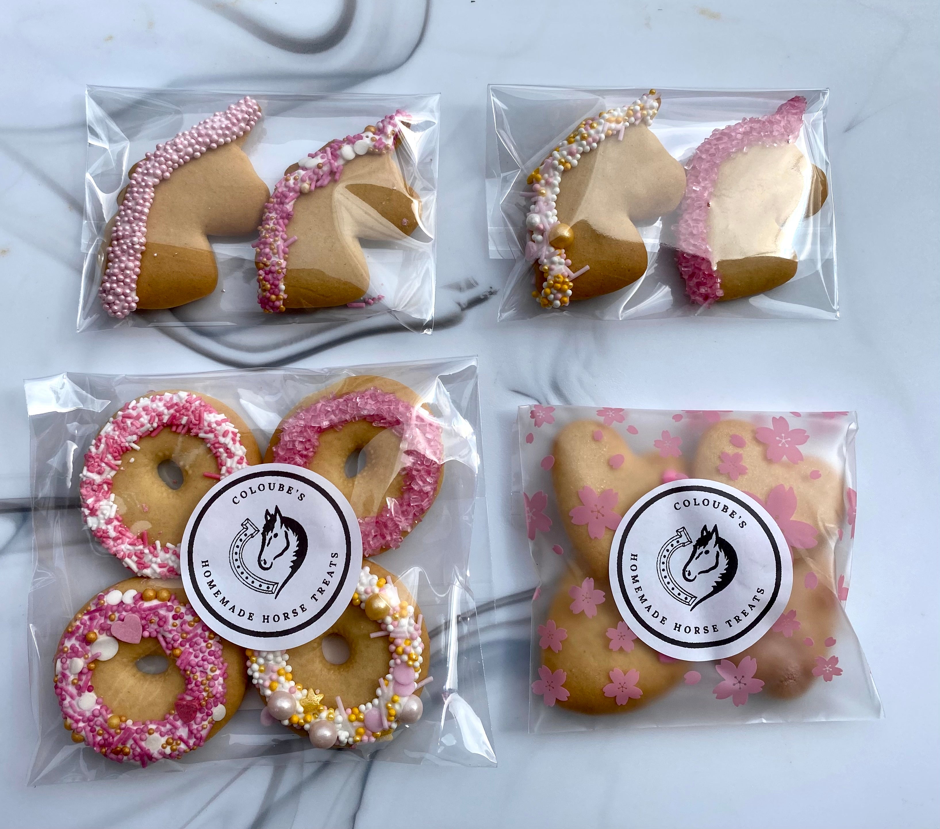 Equestrian gift box, Pink horse treat gift box, Handmade gifts for equestrians, luxury horse treats, unicorn horse treats