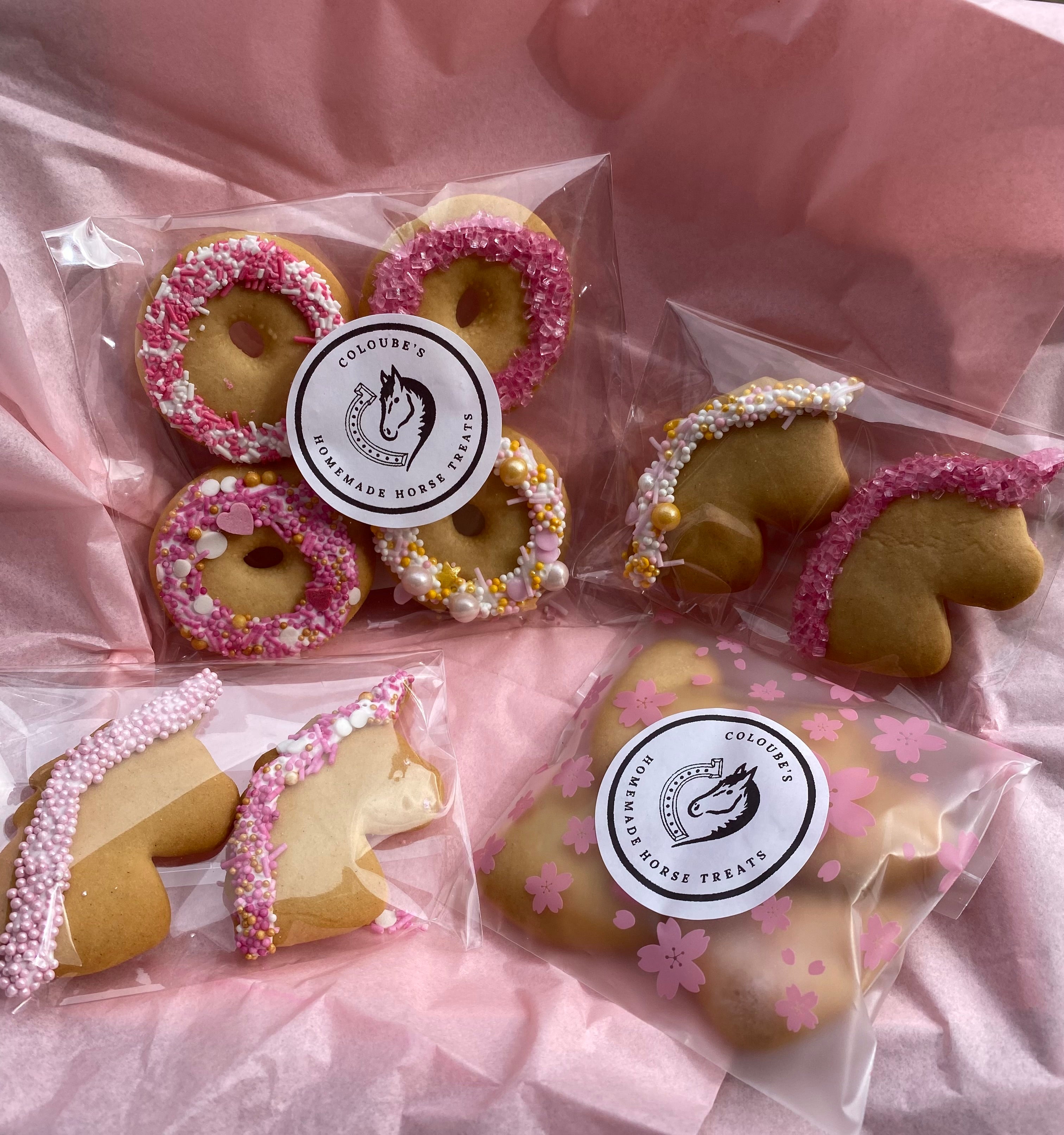 Equestrian gift box, Pink horse treat gift box, Handmade gifts for equestrians, luxury horse treats, unicorn horse treats